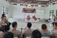 Latihan Pra Operasi Lilin Maung di Polres Serang. Foto Yono
