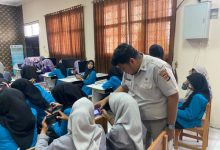 Polres Serang menggelar pelatihan paham AI buat siswa SMKN 1 Ciruas. Foto Yono