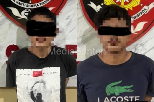 Dua tersangka pelaku Curanmor di Kragilan. Foto Yono