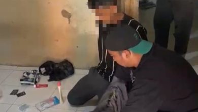 Polres Serang menangkap seorang pengedar narkotika jenis ganja. Foto Yono