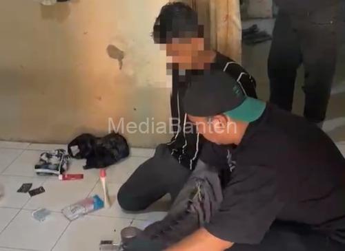 Polres Serang menangkap seorang pengedar narkotika jenis ganja. Foto Yono