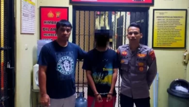 Satresnarkoba Polres Serang menangkap pengedar narkotika jenis tembakau sintetis. Foto Yono