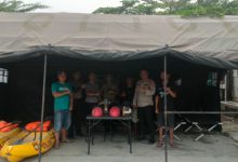 Posko Siaga Bencana yang didirikan Polres Serang. Foto: Yono