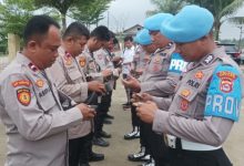 Sie Propam Polres Serang menggelar pengawasan internal di 6 posek. Foto Yono