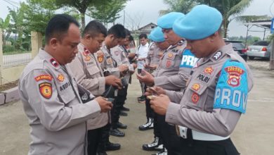 Sie Propam Polres Serang menggelar pengawasan internal di 6 posek. Foto Yono