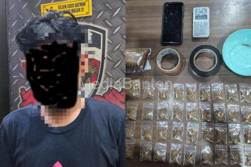 Residivis kasus narkoba yang ditangkap kembali oleh Polres Serang. Foto Yono
