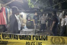 Tempat Kejadian Peristiwa pembunuhan ibu tiri di Tangerang. Foto Antara