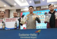 Kapolresta Bandara Soetta, Kombes Pol Wisnu Wardana saat konference pers. Foto Antara