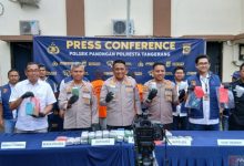 Konferensi pers Polresta Tangerang. Foto Antara