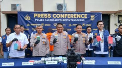 Konferensi pers Polresta Tangerang. Foto Antara