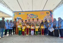 Polsek Cikande dan Himpaudi Cikande gelar lomba mewarnai PAUD dan TK. Foto: Yono