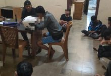 Sepuruh remaja yang diamankan Polsek Ciruas karena terlibat balapan liar. Foto Yono
