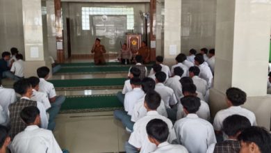 Polsek Pamarayan sosialisasi kenakalan remaja di SMAN 1 Bandung. Foto Yonon