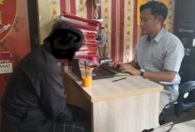 Polsek Pontang menangap pelaku penganiayaan istri. Foto Yono