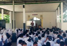 Ratusan siswa SMKN 1 Tanara hadiri silaturahmi Polsek Tanara. Foto Yono