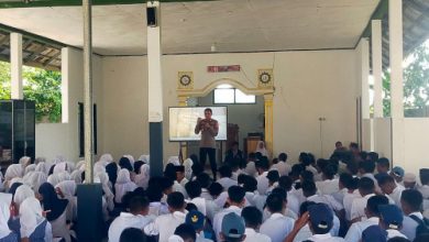 Ratusan siswa SMKN 1 Tanara hadiri silaturahmi Polsek Tanara. Foto Yono