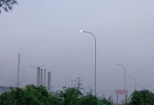 Dugaan polusi asap dari pabrik peleburan timah di Desa Kadu, Kecamatan Curug, Kabupaten Tangerang. Foto Antara