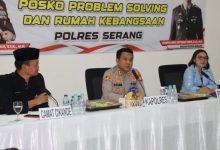 Posko Problem Solving Polres Serang. Foto: Yono