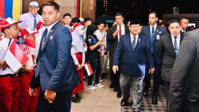 Prabowo Subianto, Presiden RI tiba di Malaysia. Foto: Antara