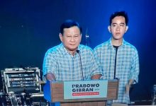 Pidato kemenangan Prabowo - Gibran. Foto: CNNIndonesia TV