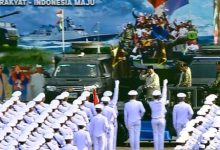 Presiden RI, Prabowo Subianto pada HUT TNI Ke-80 di Monas, Jakarta. foto: Antara