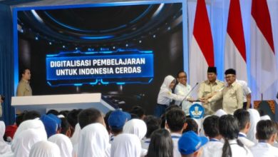 Peluncuran Program Digitalisasi Pembelajaran 2025 oleh Presiden RI, Prabowo Subianto. Foto Antara