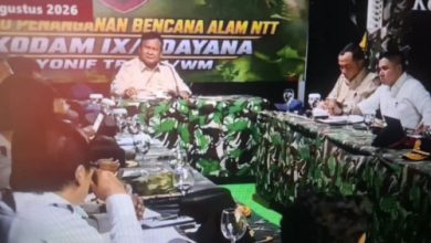 Presiden RI, Prabowo Subianto mengelar rapat penanganan gempa bumi NTT 7,7 M. Foto Antara