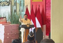 Presiden RI, Prabowo Subianto saat menyaksikan pengembalian uang kasus korupsi COP Rp13 triliun. foto: Antara