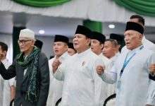 Presiden RI, Prabowo Subianto menutup Muktamar NU ke-35 di Tambakberas, Jombang. Foto Antara