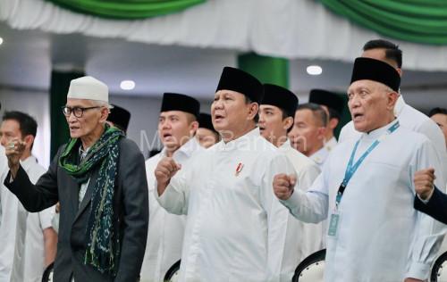 Presiden RI, Prabowo Subianto menutup Muktamar NU ke-35 di Tambakberas, Jombang. Foto Antara