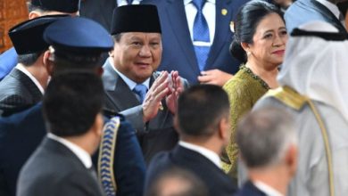 Presiden RI, Prabowo Subianto bersama Puan Maharani, Ketua DPR RI. Foto Antara