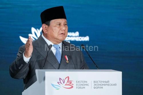 Presiden RI, Prabowo Subianto dalam Forum EEF di Rusia. Foto Antara