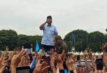 Prabowo Subianto, Capres No 2 berkampanye di Serang. Foto: LKBN Antara