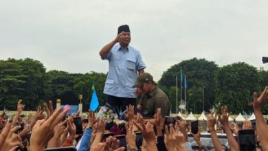 Prabowo Subianto, Capres No 2 berkampanye di Serang. Foto: LKBN Antara