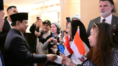 Presiden RI, Prabowo Subianto tiba di Washington DC. Foto: BPMI Satpres RI