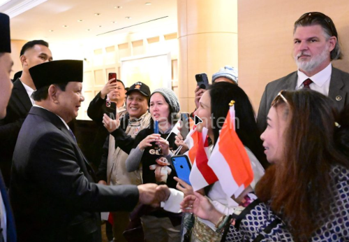 Presiden RI, Prabowo Subianto tiba di Washington DC. Foto: BPMI Satpres RI