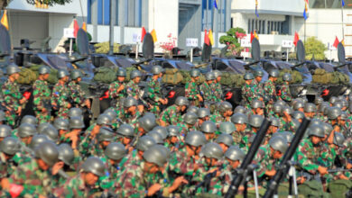 Prajurit Yonranratfib 2 Mar jelang Latihah Armada Jaya. Foto: Ahmad Munawir - Menkav 2 Mar.