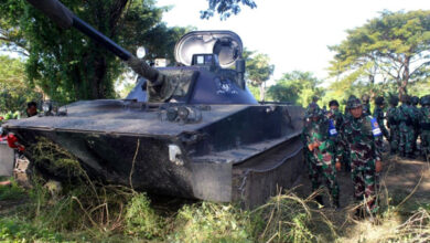 Prajurit Lapis Baja berlatih aspek darat. Foto: Munawir - Menkav 2 Mar