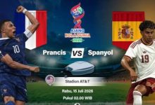 Flyaer Perancis Vs Spanyol di Piala Dunia 2026. Foto Antara