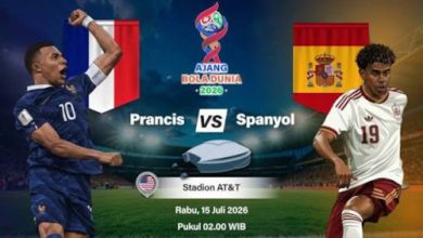 Flyaer Perancis Vs Spanyol di Piala Dunia 2026. Foto Antara