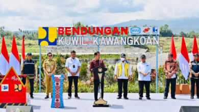 Presiden RI, Joko Widodo resmikan Bendungan Kuil. Foto: BPMI Satpres RI