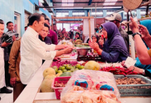 Presiden RI, Jokowi kunjung Pasar Bululawang, Kab Malang. Foto: BPMI SatPres RIa