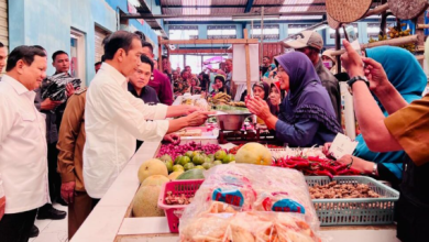 Presiden RI, Jokowi kunjung Pasar Bululawang, Kab Malang. Foto: BPMI SatPres RIa