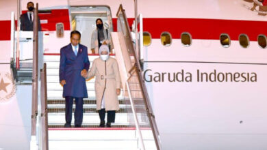 Presiden RI, Joko Widodo dan rombongan tiba di Brussels, Belgia. Foto: BPMI Satpres RI