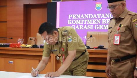 Penandatanganan Progra Garasi Gemilang Kabupaten Tangerang. Foto: Diskominfotik Kab Tangerang