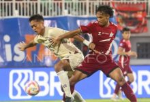 Laga tandang PSM vs Persita Tangerang. Foto: antara
