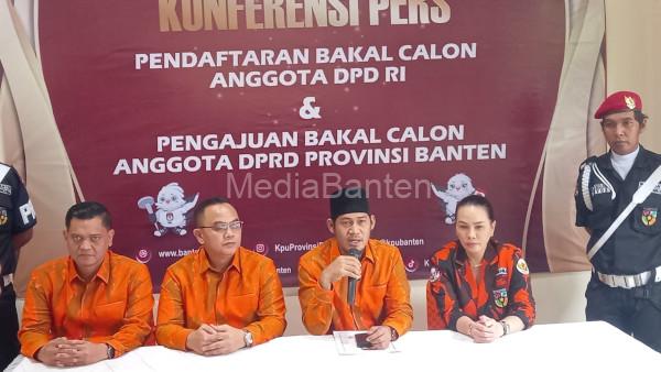 Pujiyanto, Sekwil Pemuda Pancasila Banten daftar Bacalegi DPD RI. Foto: Aden Hasanudin