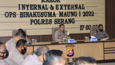 Rakor Operasi Bina Kusumah Maung I Polres Serang.