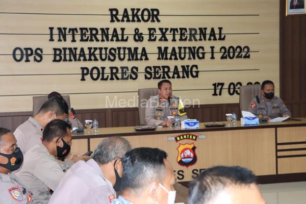 Rakor Operasi Bina Kusumah Maung I Polres Serang.