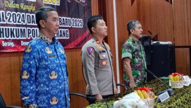 Wakapolres Serang, Kompol Ali Rahman CP memimpin Rakor Operasi Lilin Maung 2024. Foto: Yono